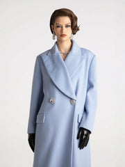 Kimberly Coat: Blue Coat for Cocktail Party | Nana Jacqueline