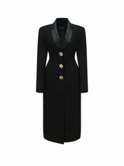 Evie Long Suit Jacket: Black Suit Jacket for Cocktail Party | Nana Jacqueline