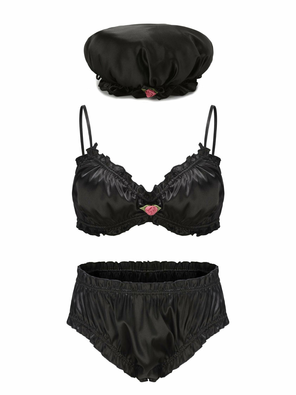 Isabella Silk Intimates Set: Black Intimates Set for Honeymoon | Nana Jacqueline