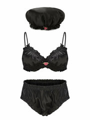Isabella Silk Intimates Set: Black Intimates Set for Honeymoon | Nana Jacqueline