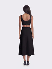 Natalia Tailored Cropped Black Top: Black Top for Cocktail Party | Nana Jacqueline