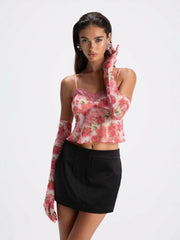 Paulina Floral Top: Pink Top for Date Night | Nana Jacqueline