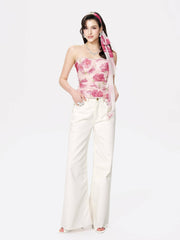 Lilly Top: Pink Bandeau Top for Date Night | Nana Jacqueline