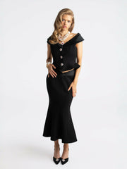 Belle Satin Top: Black Top for Date Night | Nana Jacqueline