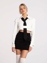 Portia Top + Tie: White Top for Date Night | Nana Jacqueline