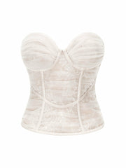 Cara Bustier Top: White Bustier Top for Bachelorette Party | Nana Jacqueline