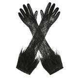 Lavine Gloves: Black Lace Gloves for Cocktail Party | Nana Jacqueline