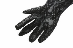 Lavine Gloves: Black Lace Gloves for Cocktail Party | Nana Jacqueline