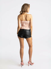 Cara Bustier Top: Pink Bustier Top for Date Night | Nana Jacqueline