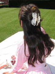 Ariella Hair Clip: White Hair Clip for Bridal Shower | Nana Jacqueline