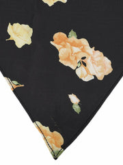 Mara Yellow Floral Black Scarf | Nana Jacqueline