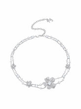 Zariah Floral Layered White Necklace | Nana Jacqueline