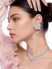 Zariah Floral Layered White Necklace | Nana Jacqueline