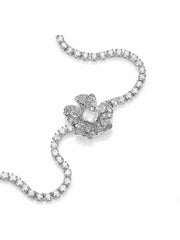 Soleil Floral Crystal White Bracelet | Nana Jacqueline