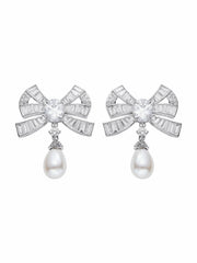 Evelyn Earrings: White Pearl Earrings for Bridal Shower | Nana Jacqueline