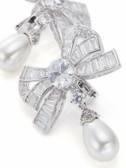 Evelyn Earrings: White Pearl Earrings for Bridal Shower | Nana Jacqueline