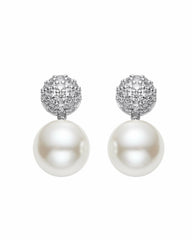 Evie Pearl Earrings: White Pearl Earrings for Bridal Shower | Nana Jacqueline