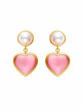 Dascha Heart Earrings: Pink Gold Earrings for Date Night | Nana Jacqueline