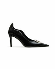 Harper Patent Leather Heels: Black Heels for Cocktail Party | Nana Jacqueline