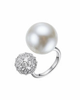 Evie Pearl Ring: White Pearl Ring for Bridal Shower | Nana Jacqueline