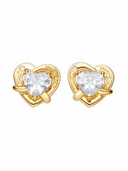 Ambre Heart Earrings: White Earrings for Date Night | Nana Jacqueline