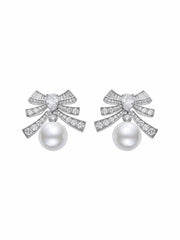 Alysa Earrings: White Pearl Earrings for Bridal Shower | Nana Jacqueline