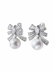 Alysa Earrings: White Pearl Earrings for Bridal Shower | Nana Jacqueline