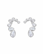 Lilliana Teardrop Earrings: Silver Earrings for Bridal Shower | Nana Jacqueline