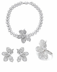 The Midnight Garden: Silver Jewelry Set for Bridal Events | Nana Jacqueline