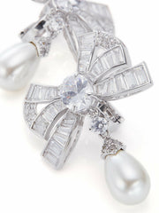 The Pearl & Diamonds Set: White Jewelry Set for Bridal Shower | Nana Jacqueline