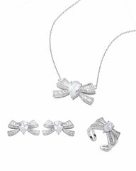 Timeless Ribbon: Silver Jewelry Set for Mother's Day Gift | Nana Jacqueline