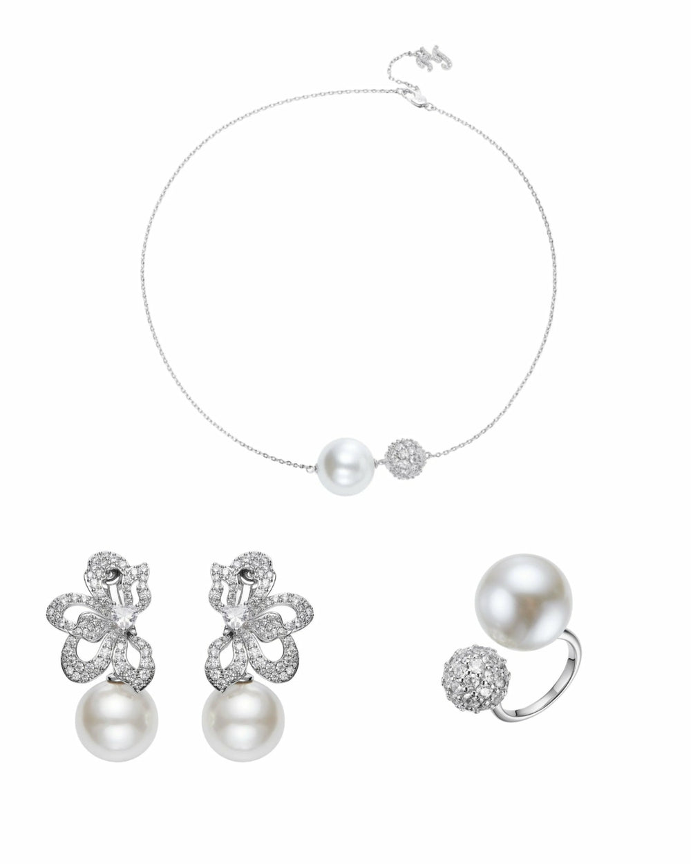 Elegance in Pearl: White Jewelry Set for Mother's Day Gift | Nana Jacqueline