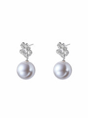 Winslet Pearl Drop White Earrings | Nana Jacqueline