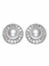 Celestia Pearl Halo White Earrings | Nana Jacqueline