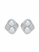 Amoura Double Pearl White Earrings | Nana Jacqueline