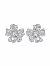 Flora Floral Crystal White Earrings | Nana Jacqueline