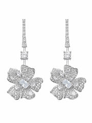 Isadora Floral Drop White Earrings | Nana Jacqueline