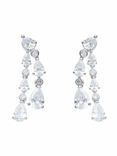 Yvette Cascading Pear-Cut Crystal Drop Earrings | Nana Jacqueline