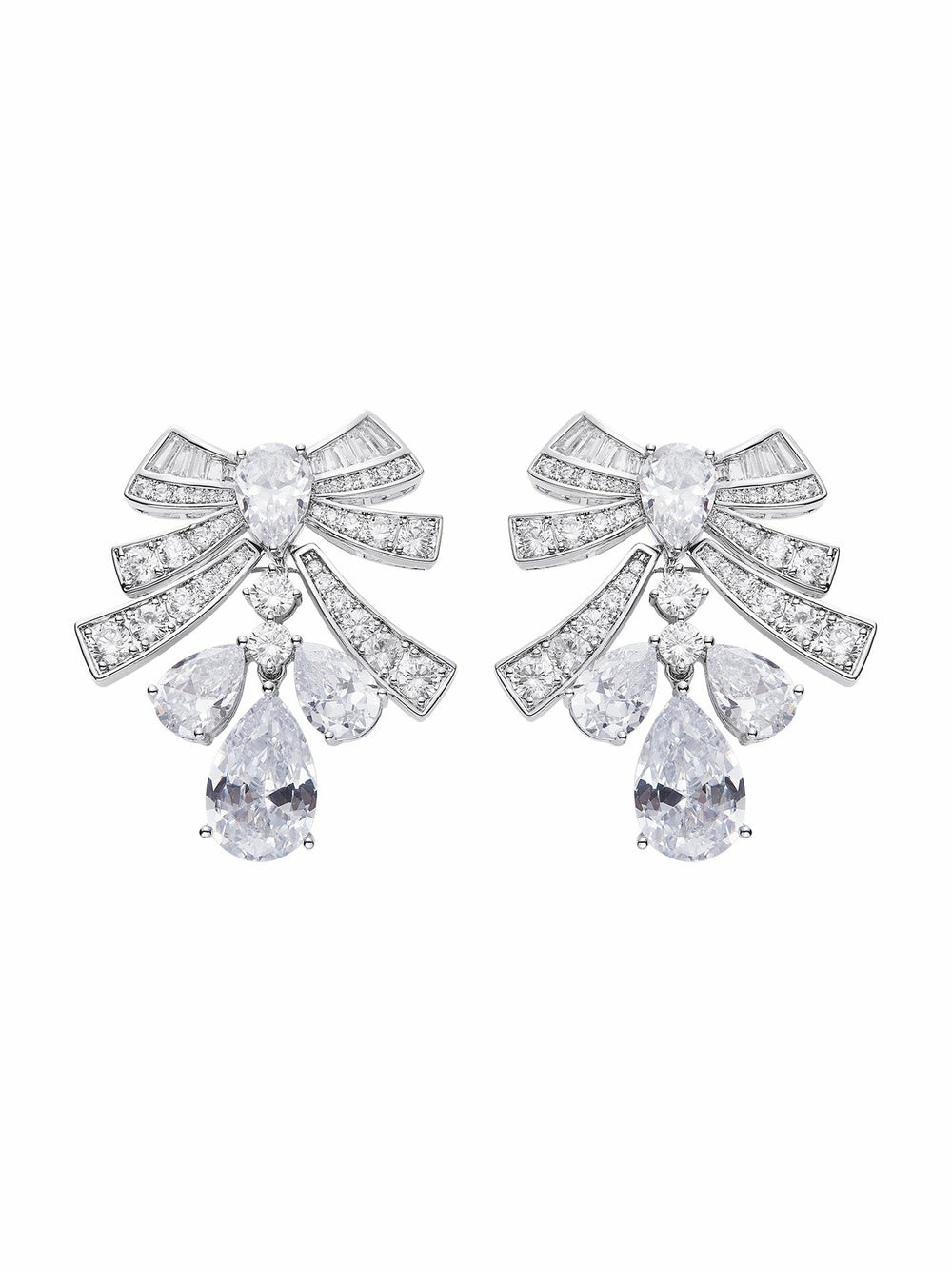 Talia Earrings: Silver Bow Earrings for Wedding After-Party | Nana Jacqueline