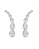 Mirabelle Teardrop Earrings: Silver Earrings for Formal Events | Nana Jacqueline