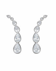 Mirabelle Teardrop Earrings: Silver Earrings for Formal Events | Nana Jacqueline