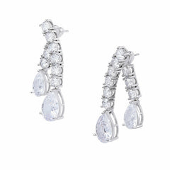 Miah Earrings: Silver Earrings for Cocktail Party | Nana Jacqueline