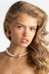 Cassandra Earrings: Pink Earrings for Cocktail Party | Nana Jacqueline