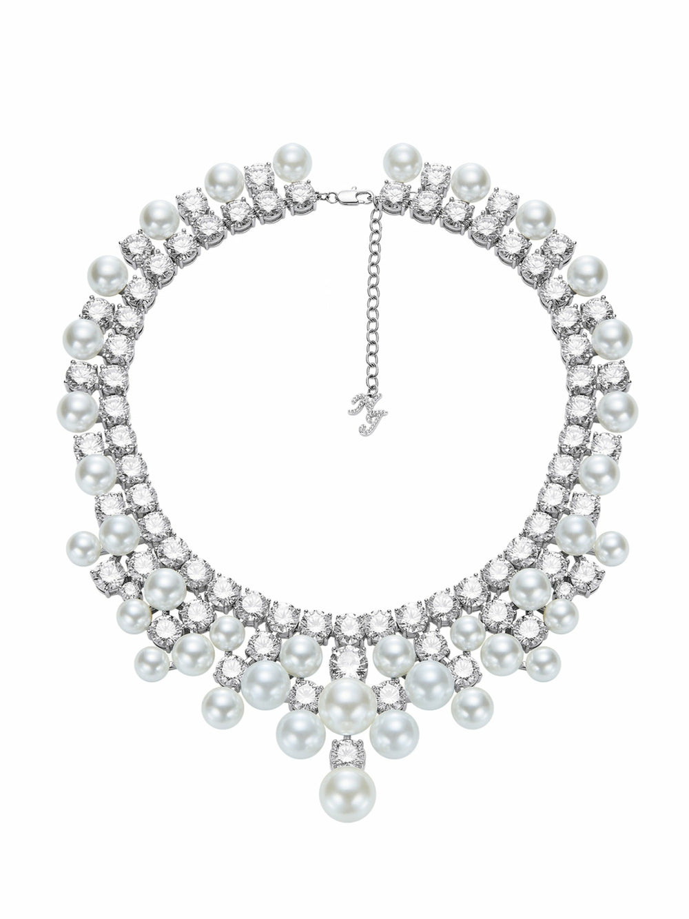 Marceline Pearl Tassel White Necklace | Nana Jacqueline