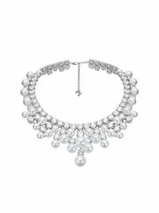 Marceline Pearl Tassel White Necklace | Nana Jacqueline