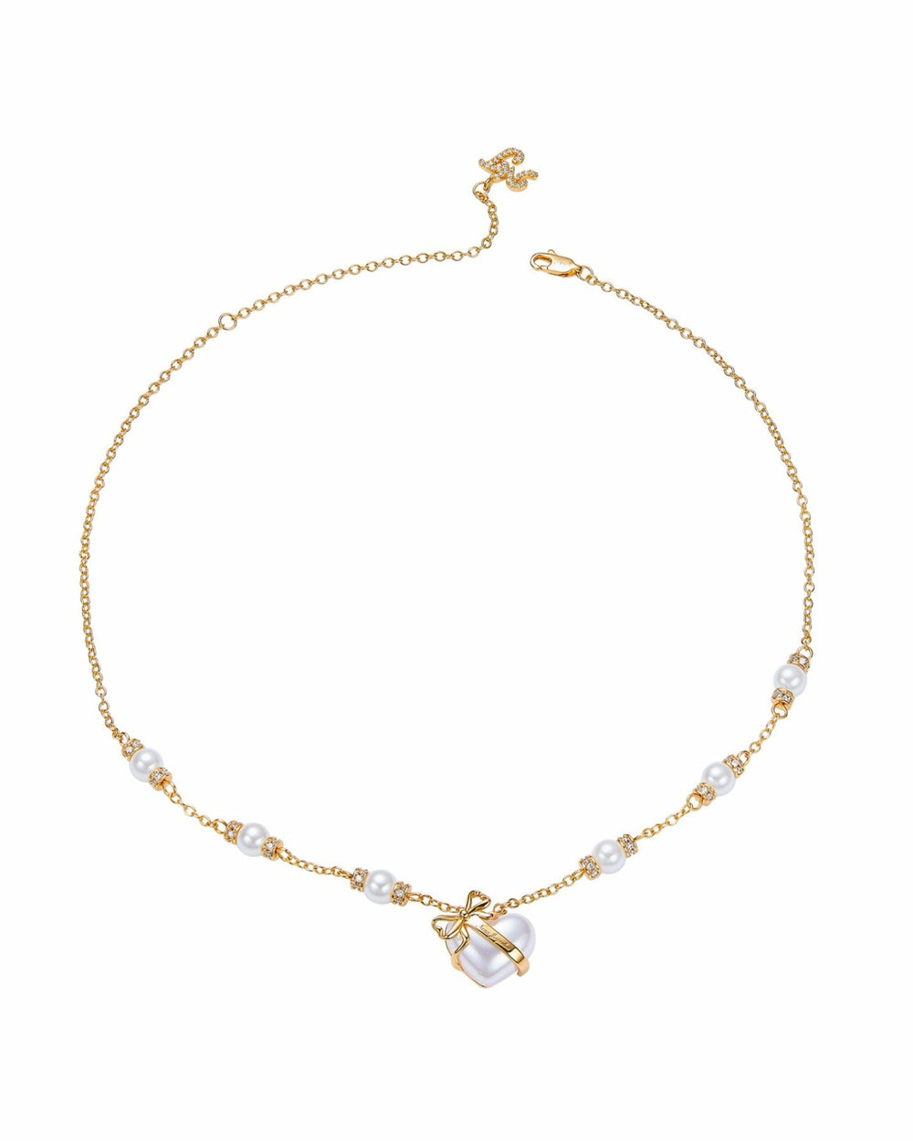 Amor Necklace: White Pearl Necklace for Bridal Shower | Nana Jacqueline