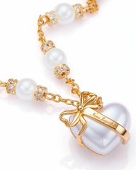 Amor Necklace: White Pearl Necklace for Bridal Shower | Nana Jacqueline