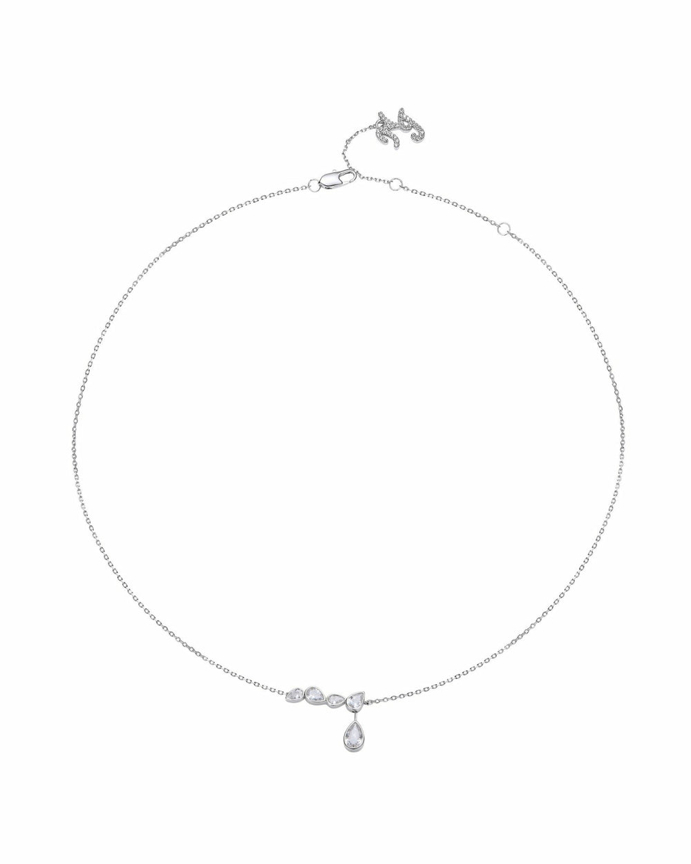 Mirabelle Teardrop Necklace: Silver Necklace for Bridal Shower | Nana Jacqueline
