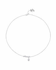 Mirabelle Teardrop Necklace: Silver Necklace for Bridal Shower | Nana Jacqueline