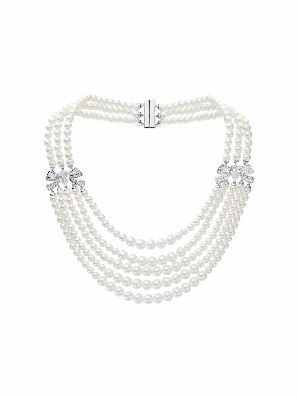 Maxine Necklace: White Pearl Necklace for Bridal Shower | Nana Jacqueline